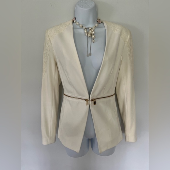 Grace Element Women's White Blazer Jacket - Picture 9 of 16